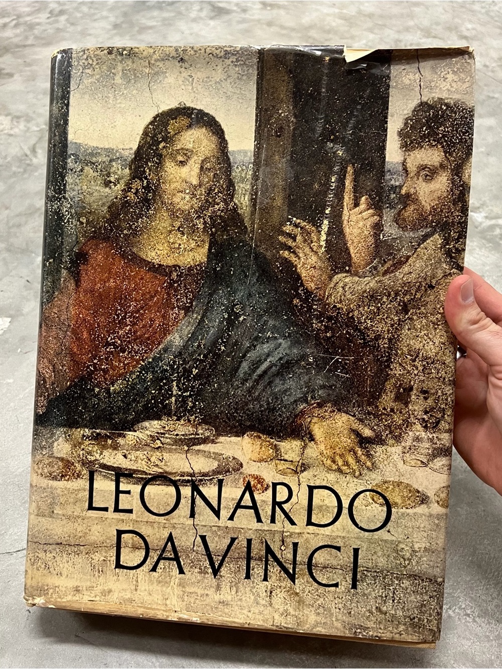 Leonardo Da Vinci Art Book Vintage 1956 Hardcover Reynal & Co Large Coffee Table